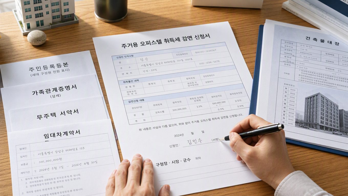 주거용 오피스텔 취득세 감면 조건과 신청 방법